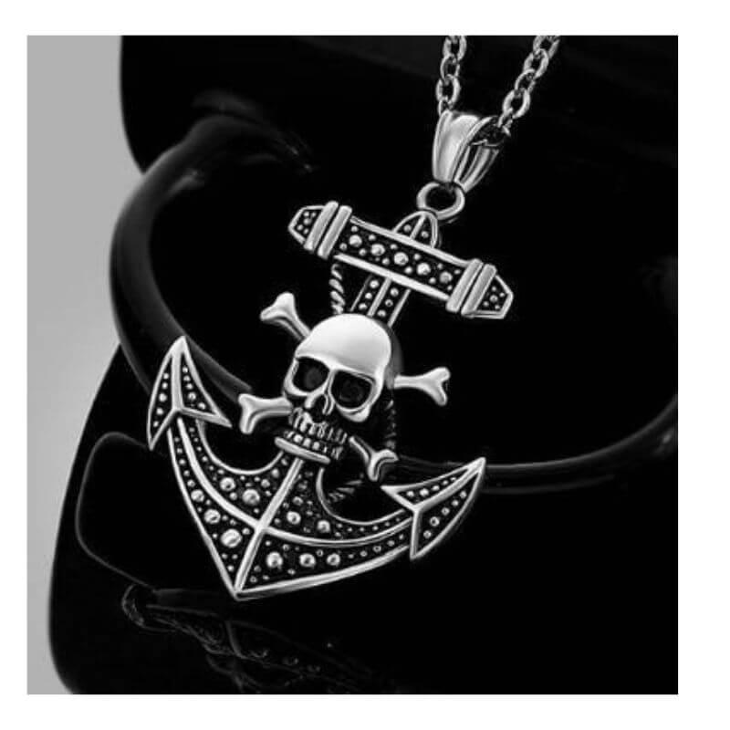 Piratenkragen - Schädelanker