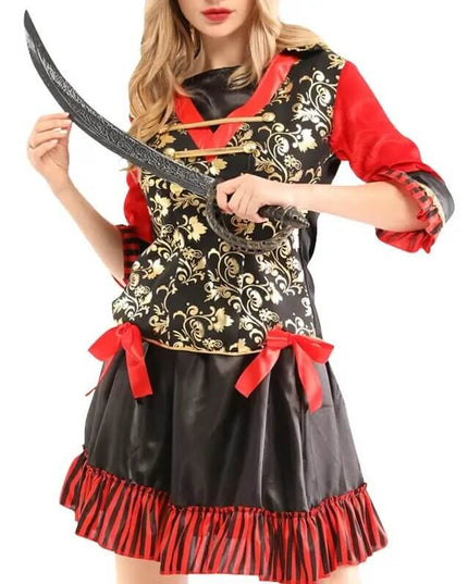Piratenfrau - Goldkostüm