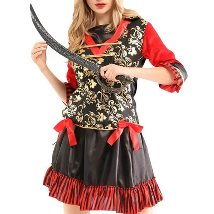 Piratenfrau - Goldkostüm