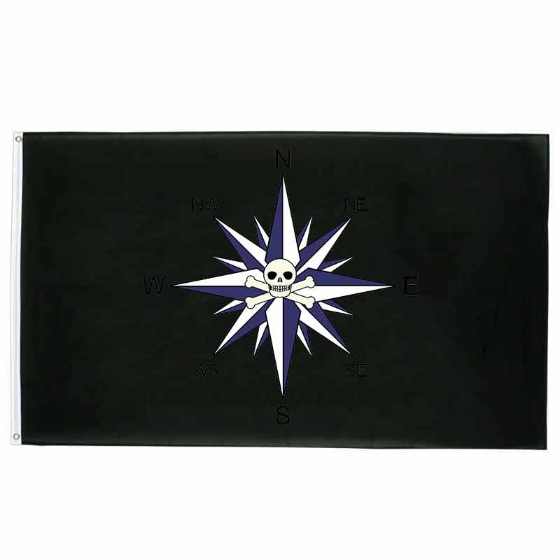 Piratenflagge - Kompass