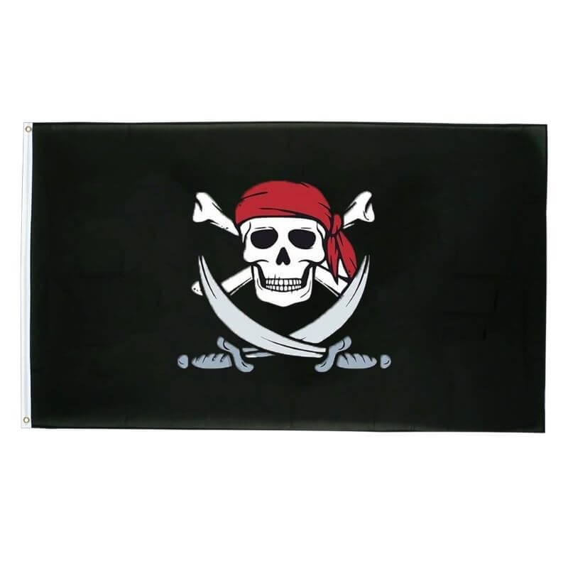Piratenflagge - Skelettschädel