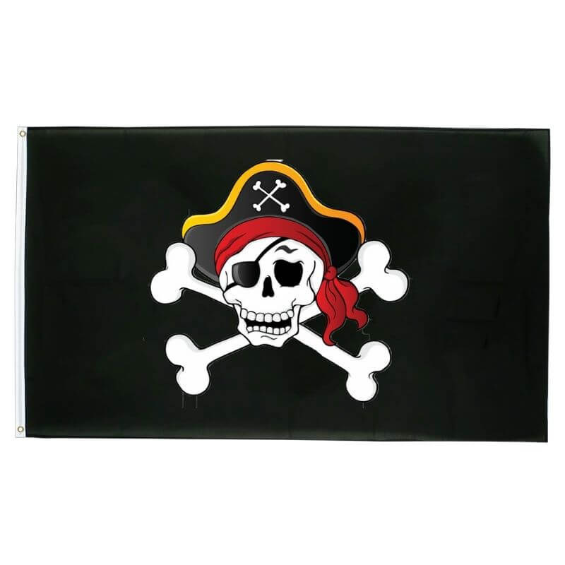 Piratenflagge - Todeskopf des Kapitäns