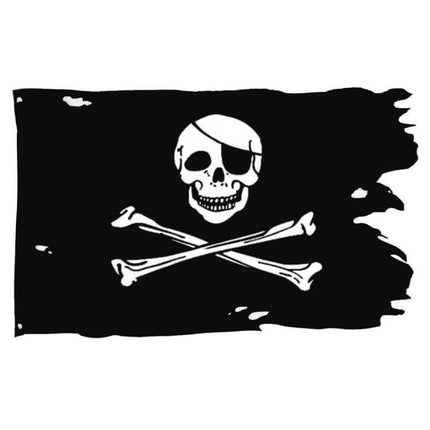 Piratenflagge - verdoppelte Doppelknochen
