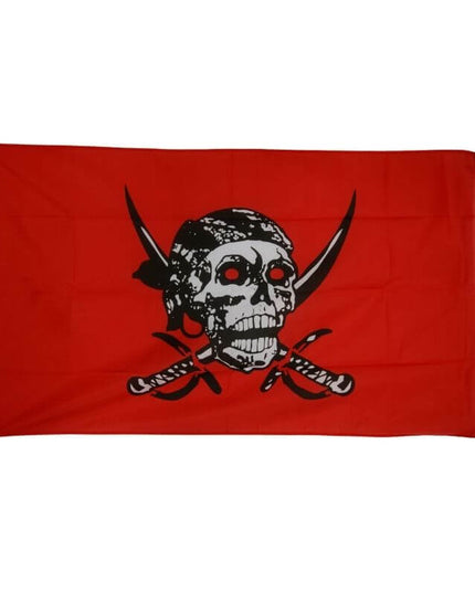 Piratenflagge - Jolly Roger Rouge