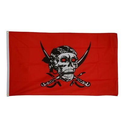 Piratenflagge - Jolly Roger Rouge