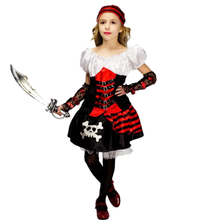 Piratenmädchen Verkleidung - Schwarz