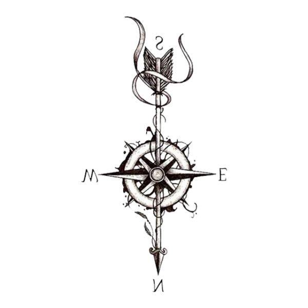 Temporäres Tattoo - der verzauberte Kompass