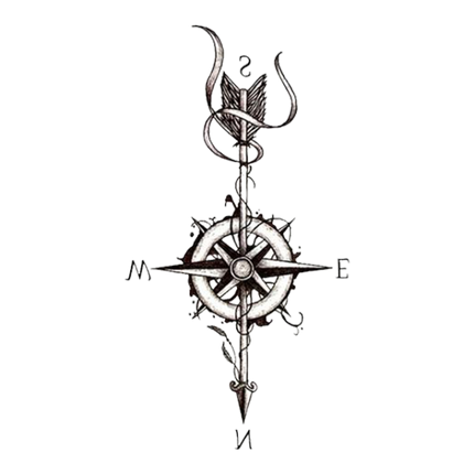 Temporäres Tattoo - der verzauberte Kompass