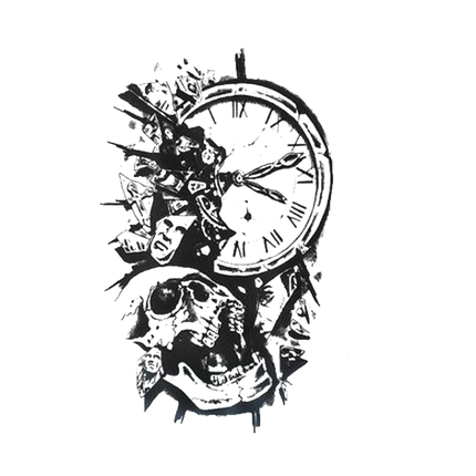 Temporäre Tätowierungen - Sterbliche Uhr