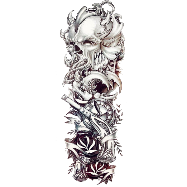 Temporäres Tattoo - Piratenpistole