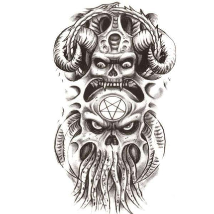 Temporäres Tattoo - Höllen -Oktopus